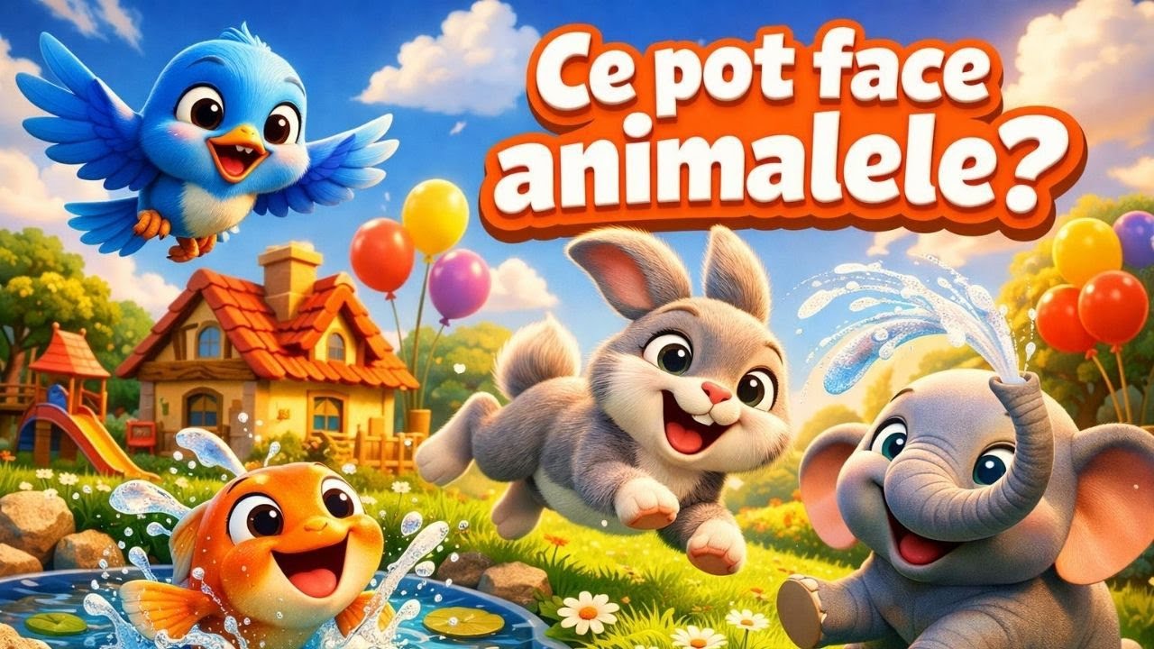 🐰 Ce pot face animalele?🐾🎵 | Cântecel cu animale pentru copii | Învățăm prin joacă ✨TraLaPici