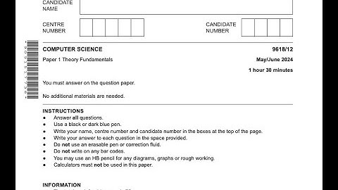 CIE A level Computer Science / May 2024 / Paper12 Q5
