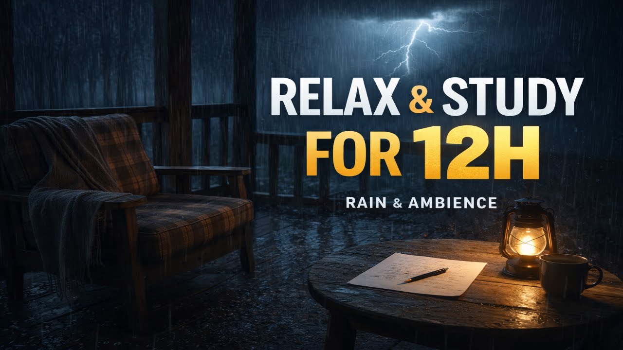 Rainy Forest Porch | ASMR Ambience with Lantern & Tea