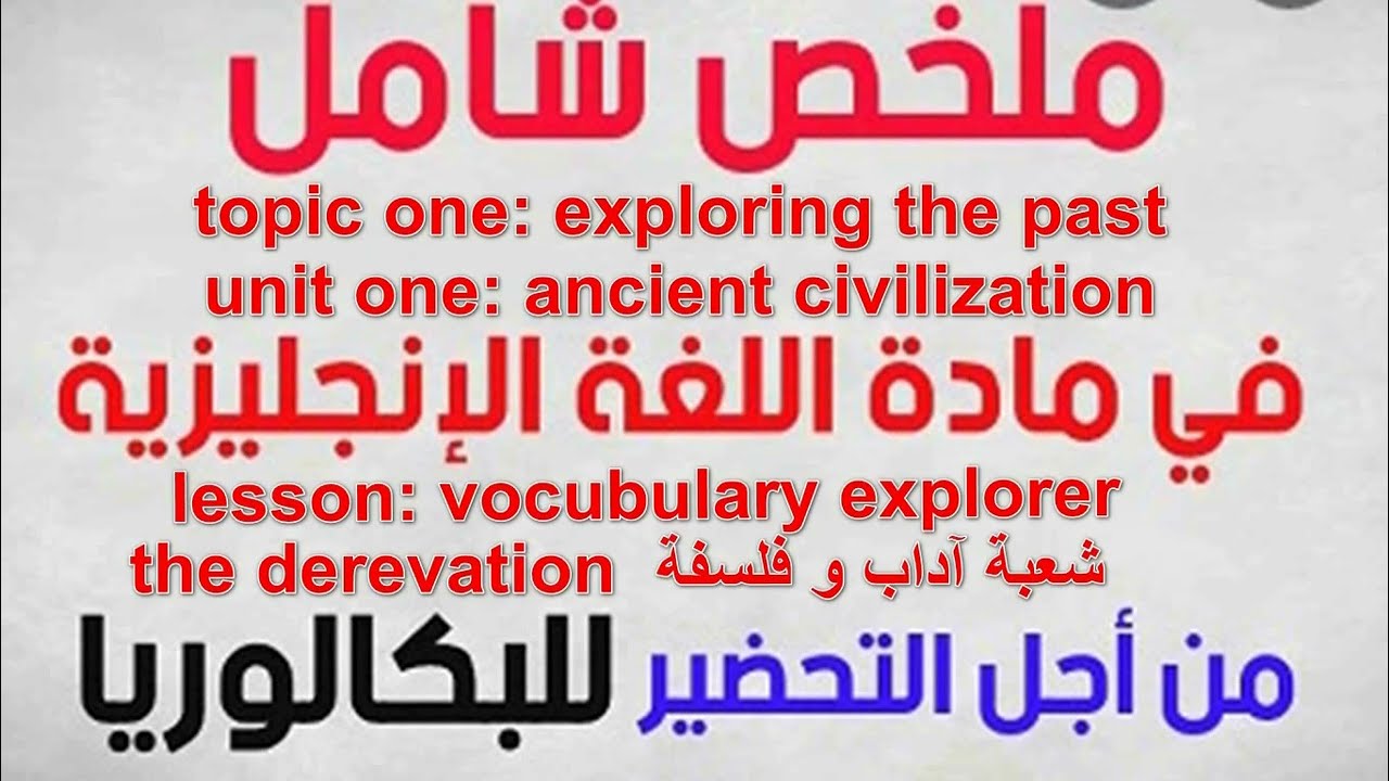 Derivation in English - page 26- BAC- درس الإشتقاق في اللغة الإنجليزية