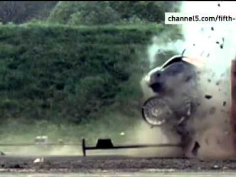 WORLD'S FASTEST The fastest car crash test ever on Earth