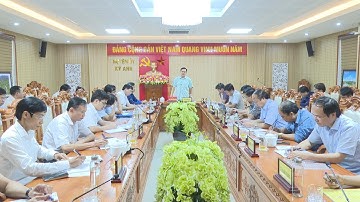 Chủ tịch UBND tỉnh Võ Trọng Hải kiểm tra một số dự án, giải ngân vốn đầu tư công trên địa bàn huyện
