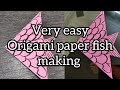 very easy paper fish craft | origami craft for beginners