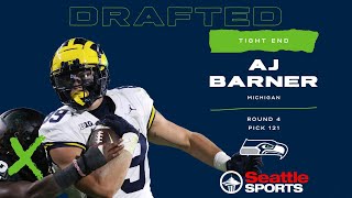 Live reaction to Michigan TE AJ Barner getting drafted by the Seattle Seahawks