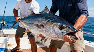 Fresh Tuna Fillet Cutting Process from Indonesian Fish Market 🇮🇩🐠 Fresh Tuna Fillet Cutting Process from Indonesian Fish Market 🇮🇩🐠