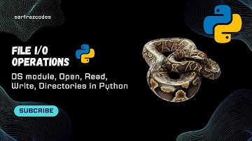 Python File I/O and OS Module  Read, Write, Directories, Errors | SarfrazCodes