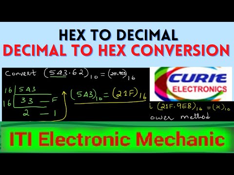 HEX TO DECIMAL & DECIMAL TO HEX CONVERSION