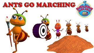 The Ants Go Marching Song with Lyrics - Nursery Rhymes For Kids, Children Songs | Mum Mum TV