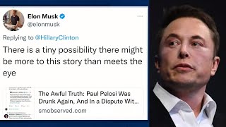 Elon Musk Tweets Conspiracy Theory About The Attack On Nancy Pelosi's Husband