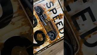 Speed limit 29 #hotrod #metal #speedlimit #ford #art #hix #pinstriping #ratrod #repurpose