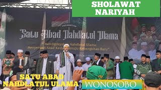 Lantunan Sholawat Nariyah  Azzahir   Bersama Ribuan Banser Dan Warga Nahdlatul Ulama Wonosobo