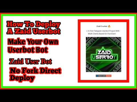 How To Deploy Zaid Userbot | Make Zaid Userbot | How To Create Zaid Userbot || @KAALWARE