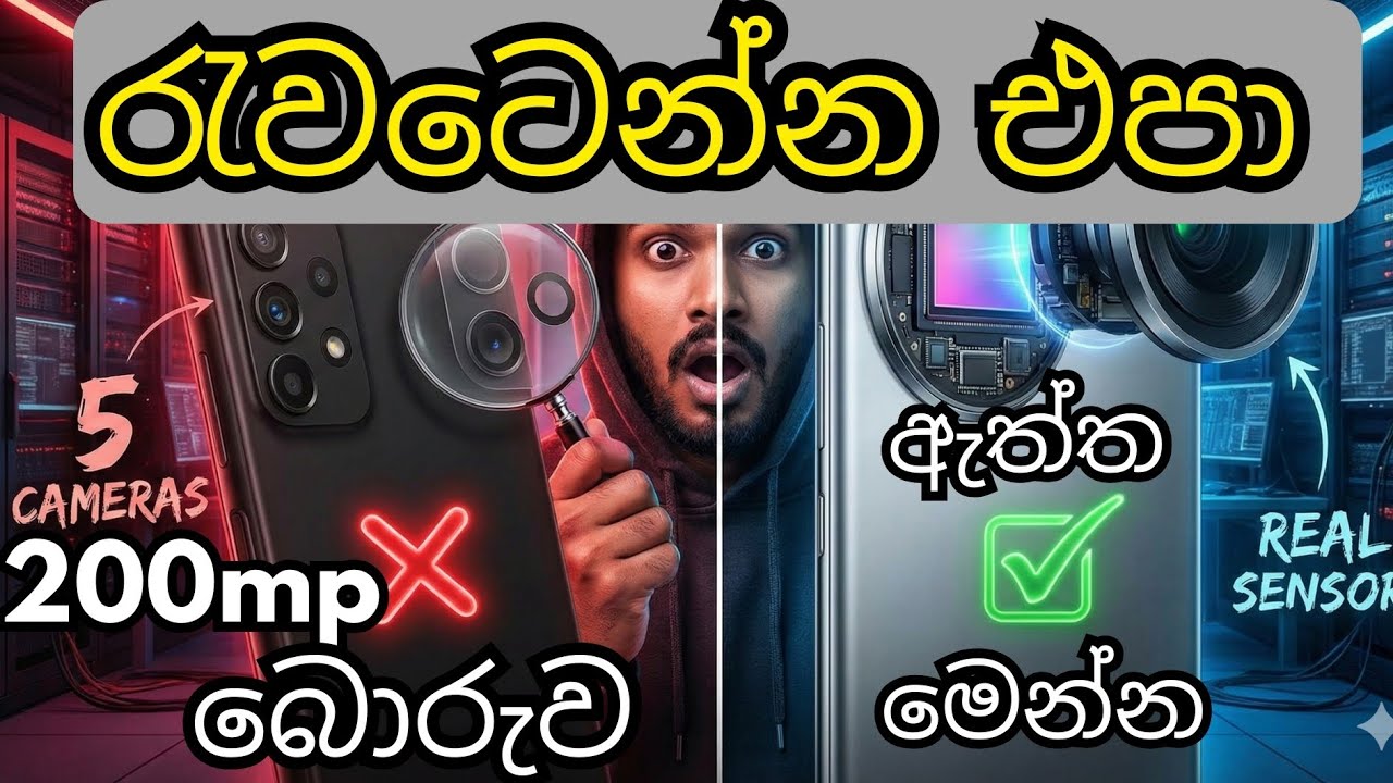 කැමරා 4ක් තිබුණට වැඩක් නෑ?📸 | The Truth About Smartphone Cameras (Megapixels vs Sensor) 