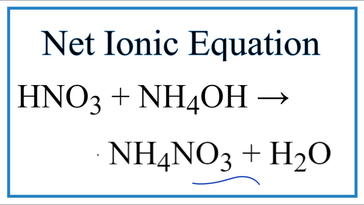 How to Write the Net Ionic Equation for NH3 + H2SO4 = (NH4)2SO4 - youtube