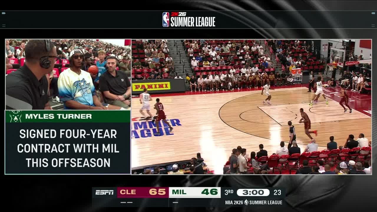 Myles Turner speaks about teaming with Giannis on Bucks, time with Pacers | NBA Summer League