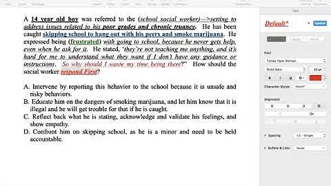 Identifying the Problem in the Vignette