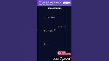 Math Tricks - How to Square Numbers Ending in 1 - Mental Math Shortcut - Easy Maths #mathtricks