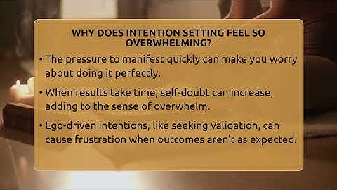 Why Does Intention Setting Feel So Overwhelming? - Spiritual Universe Unlocked