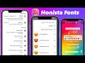 إضافة خطوط وايموجي الايفون لانستا هونيستا Honista V11 1