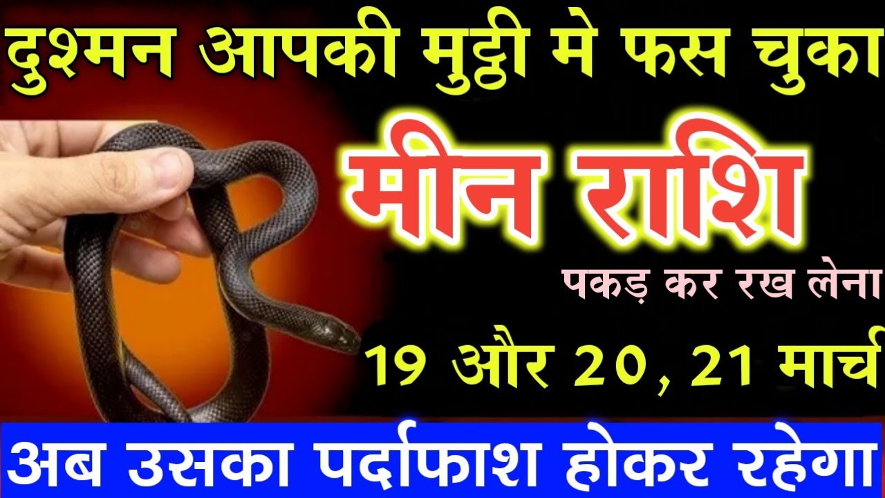 Mene Raksha मीन राशि 19 और 20, 21 मार्च दुश्मन को हाथ से जाने मत देना | meen rashi ...