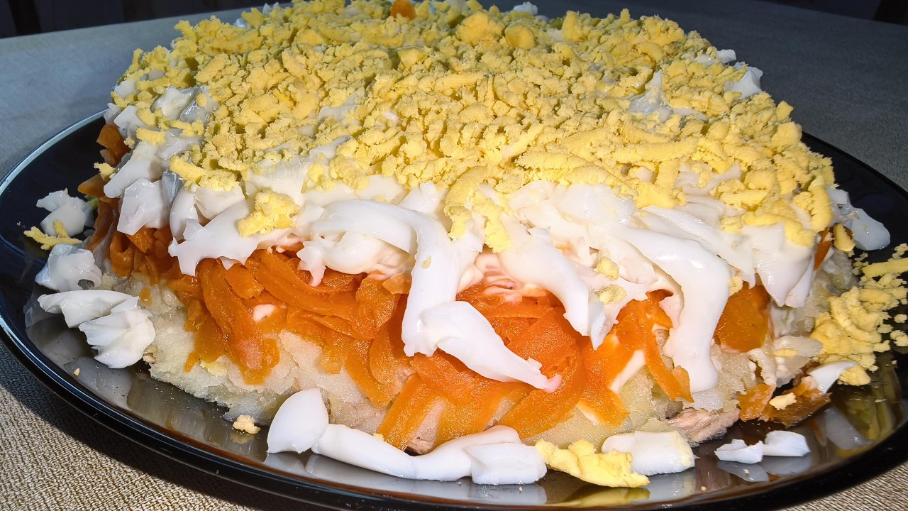 СЕКРЕТ ИДЕАЛЬНОЙ «Мимозы» (Слоеный рыбный салат с яйцом). То, что делала еще бабушка 👵