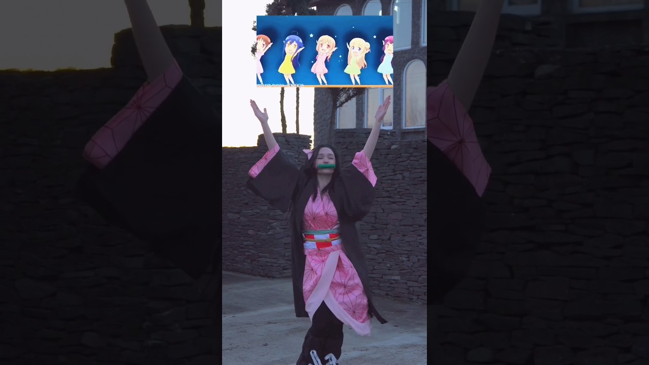 nezukos version of this dance 🥰😍 #anime #cosplay