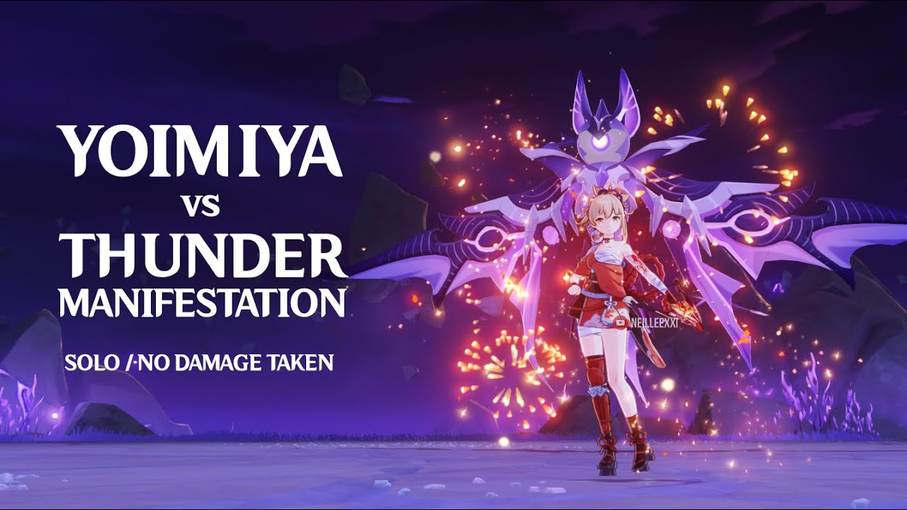 Yoimiya vs Thunder Manifestation [ SOLO / NO DAMAGE TAKEN ]
