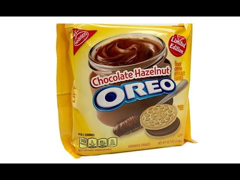 Chocolate Hazelnut Oreos-Limited Edition NUTELLA OREOS Unwrapping