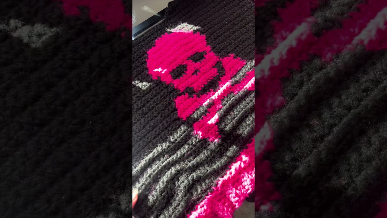 Crochet Skull Sweater 🧶☠️ 