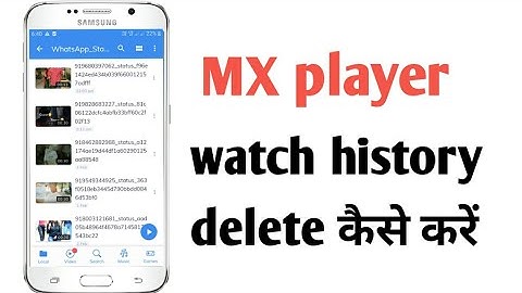 MX Player watch history Kaise delete kare || How to delete mx player watch history