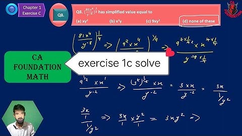#ca foundation maths #chapter 1 #indices #Exercise C questions solve