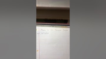 Algebra 2: 5.3 Polynomial Functions Example 1A