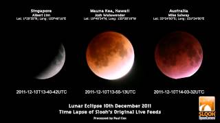 Slooh Lunar Eclipse Dec. 10, 2011 Montage