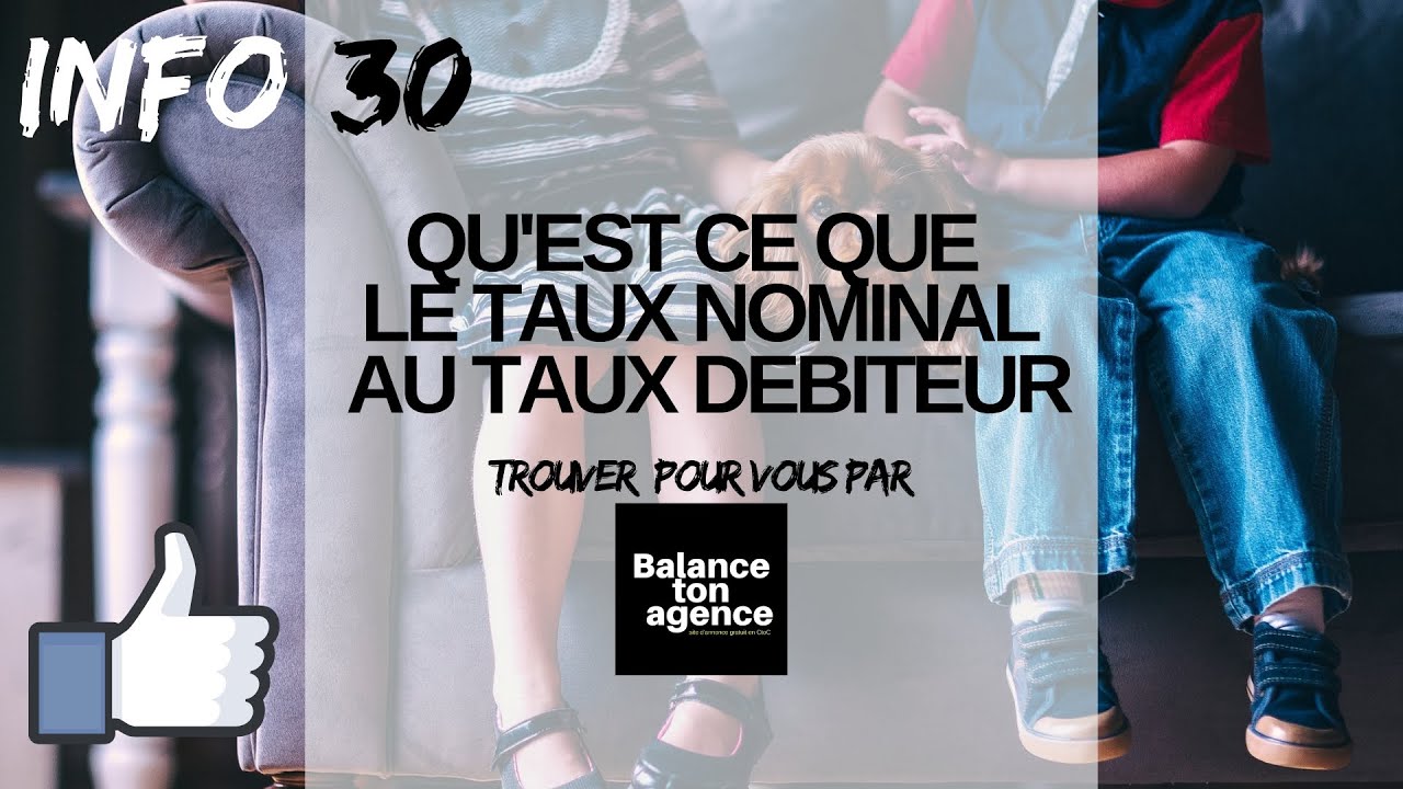 30  Qu'est ce que le TAUX NOMINAL AU TAUX DEBITEUR annuel via immo pour les nuls
