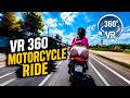 Experience a 360-Degree Ride with a Girl on a Motorcycle