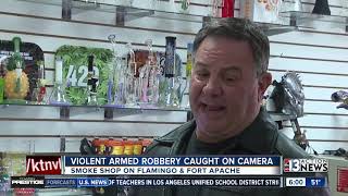 Violent armed robbery caught on camera