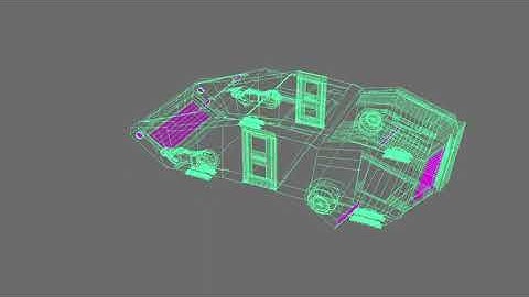 3D Spaceship Wireframe   |   Autodesk Maya