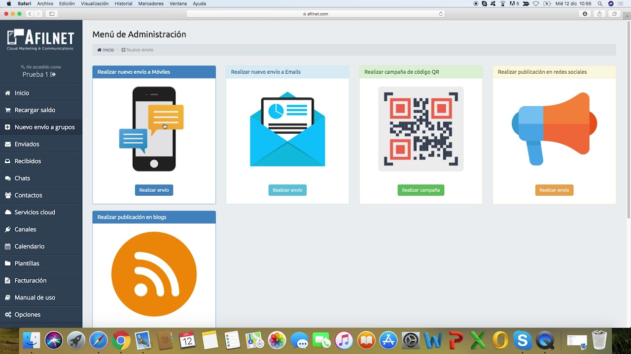 5.1. Afilnet - Envios SMS