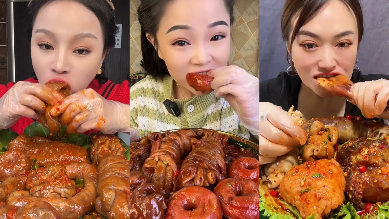 Spicy Chinese Food Eating Mukbang Chinese Girls Eating Chinese food Asmr Eating Mukbang