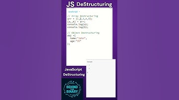🎬 JavaScript Destructuring Explained | ES6+ Feature Tutorial