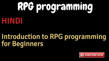 IBM i, AS400 Tutorial, iSeries, System i - Introduction to RPG programming for Beginners_HINDI