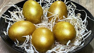 Как Оригинально и Просто покрасить яйца на Пасху в золото | Золотые яйца на Пасху | Golden Eggs