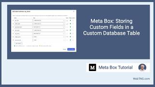 Details Meta Box: Storing Custom Fields in a Custom Database Table Update