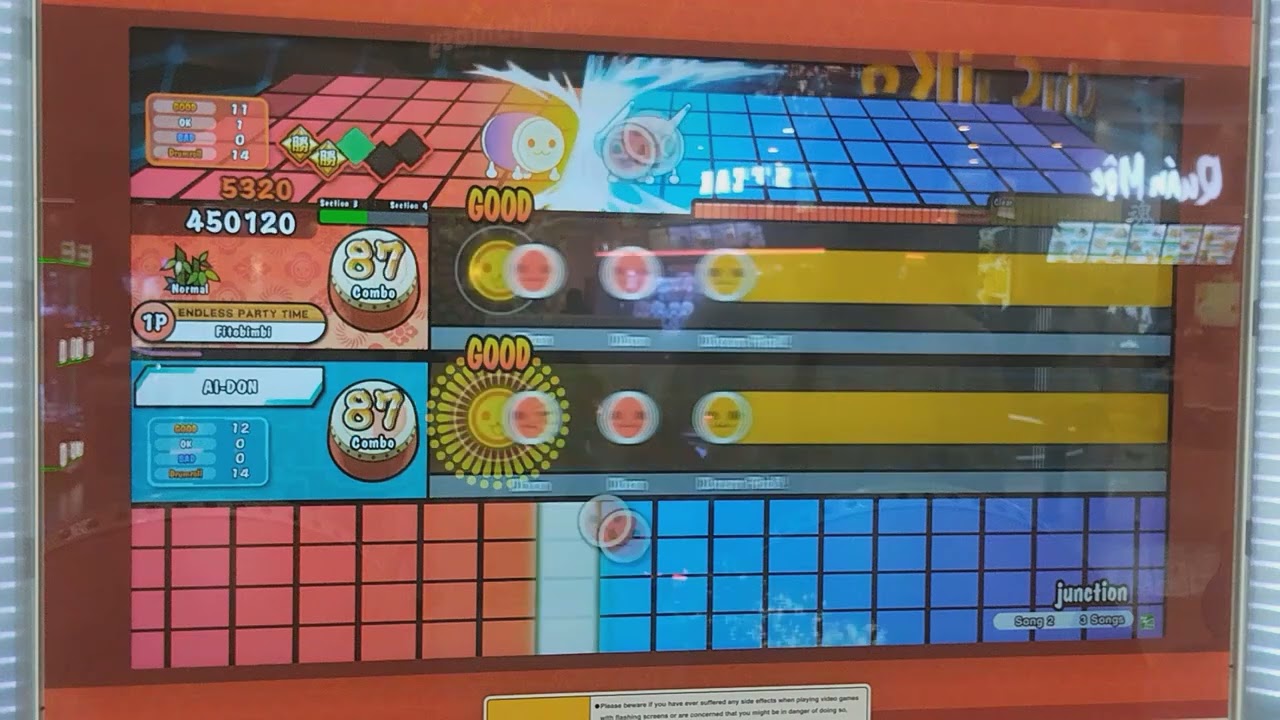 Taiko no Tatsujin(太鼓の達人)-junction Normal Full combo(AI Battle)
