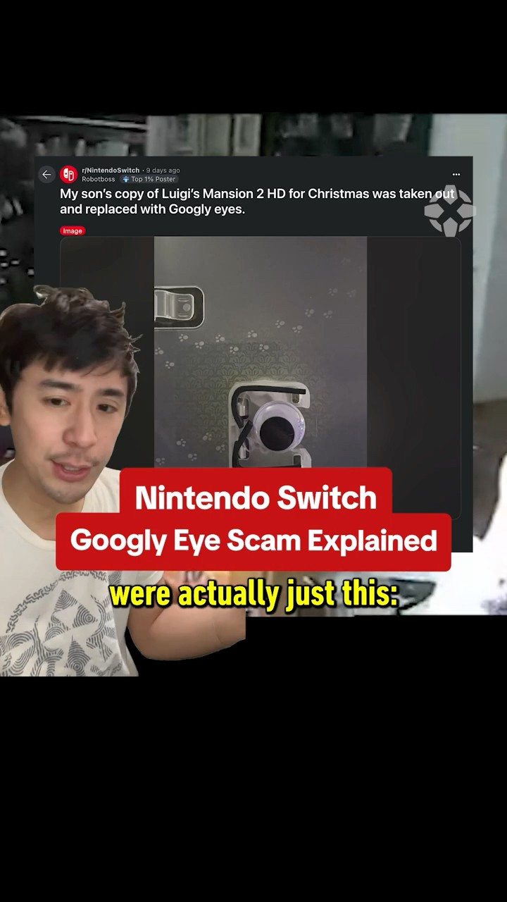 Why are Switch games being replaced with googly eyes?