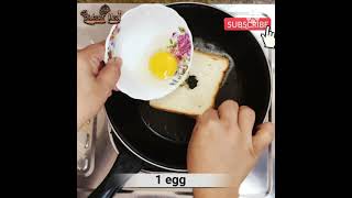 Egg In The Hole Sandwich - Quick Breakfast In 1 MINUTE | #Shorts #YouTube_Shorts #Cooking