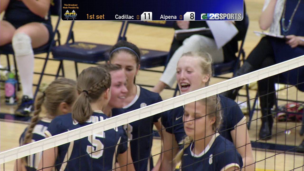 High School Volleyball Cadillac vs. Alpena 1st Set YouTube