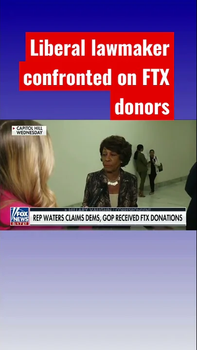 Fox News presses Maxine Waters on FTX donations #shorts