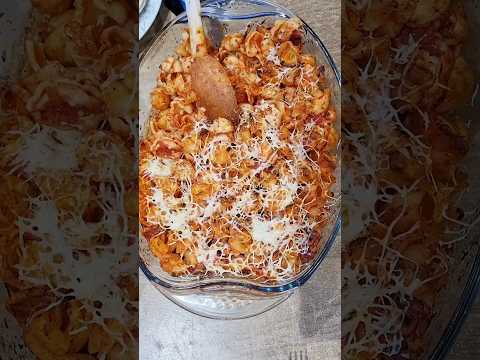 Fırında Tavuklu Makarna