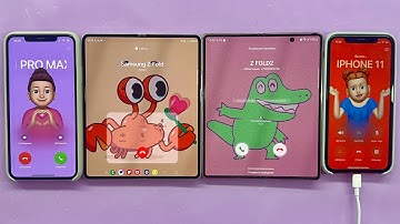 iPhone 11+ 11 Pro Max vs Z Fold2 + Z Fold3 Incoming + Outgoing Call